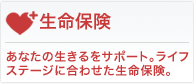【生命保険】あなたの生きるをサポート。ライフステージに合わせた生命保険。